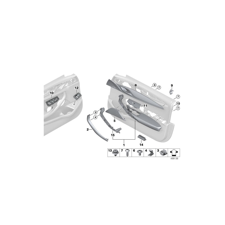 Genuine BMW 51417489247 G30 G31 Armrest, Front Left CANBERRABEIGE (Inc. 525d, 530d & 530eX) | ML Performance EU