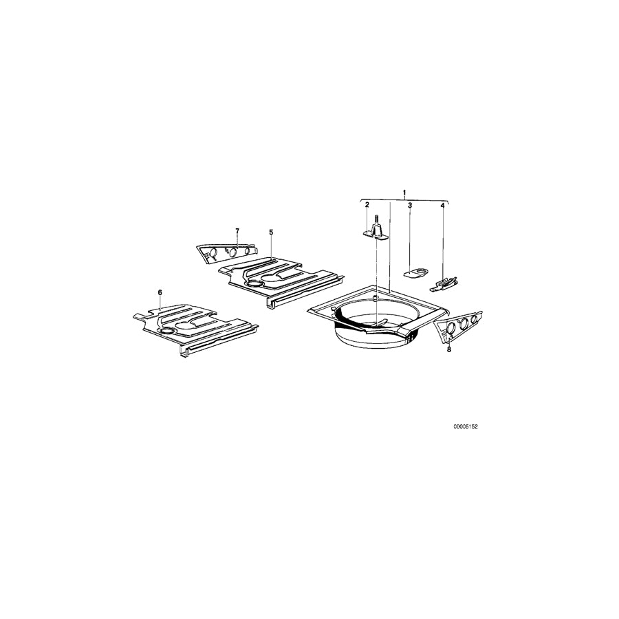 Genuine BMW 41131848270 E12 E28 Partition Right (Inc. 524td, 518 & 525e) | ML Performance EU Car Parts