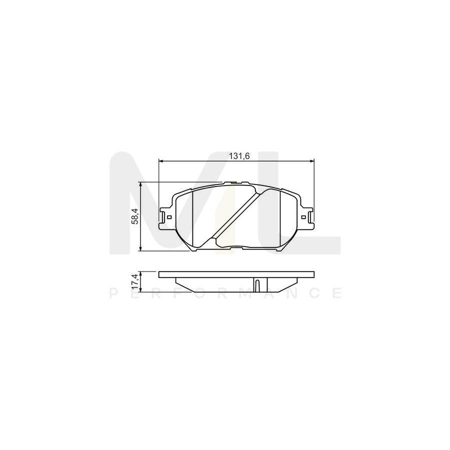 Bosch 0986494418 Brake Pad Set For Lexus Gs Iii (S19) BP1340 | ML Performance Car Parts