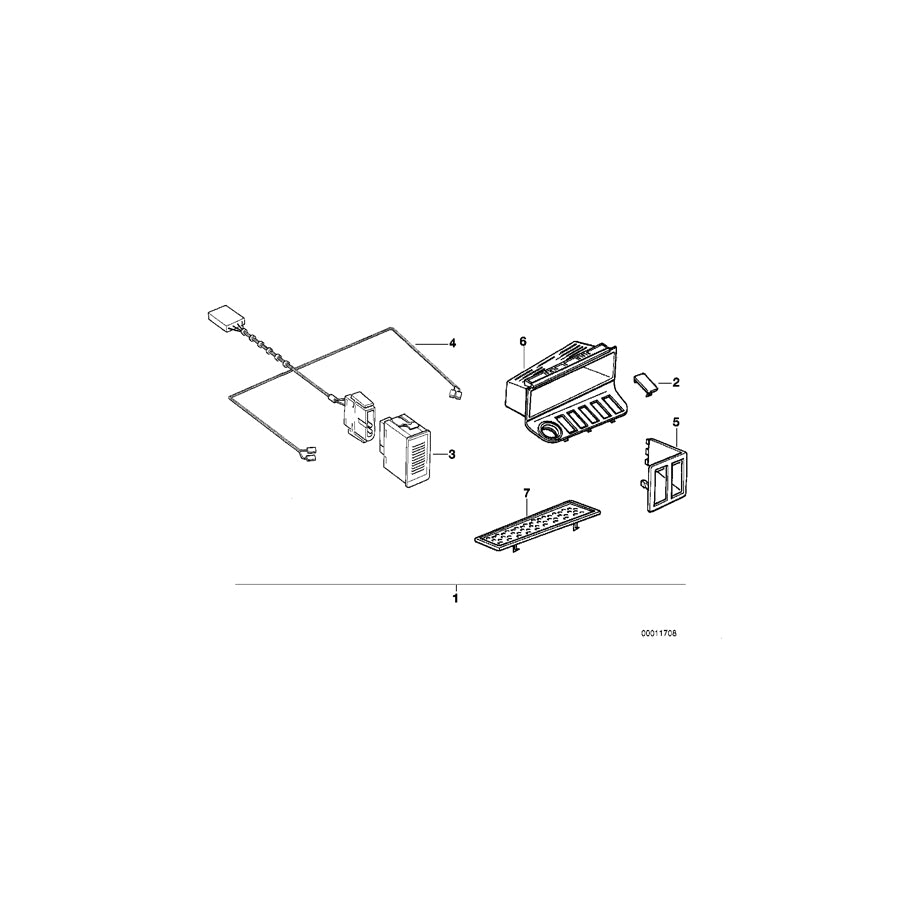 Genuine BMW 65618357450 E36 Hands Free Telephone Microphone Wiring (Inc. 328i, M3 & 318is) | ML Performance EU Car Parts