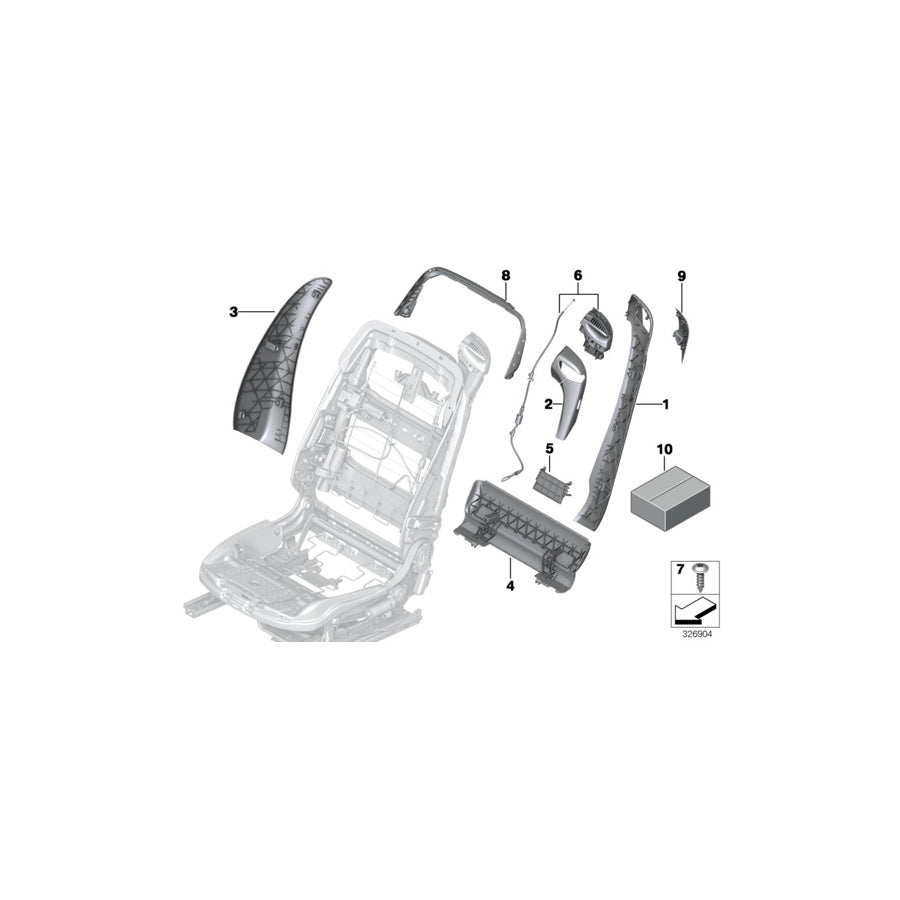 Genuine BMW 52107301802 F06 F13 Trim Cover For Handle Recess, Right SCHWARZ (Inc. 640d, 650iX & 640dX) | ML Performance EU Car Parts