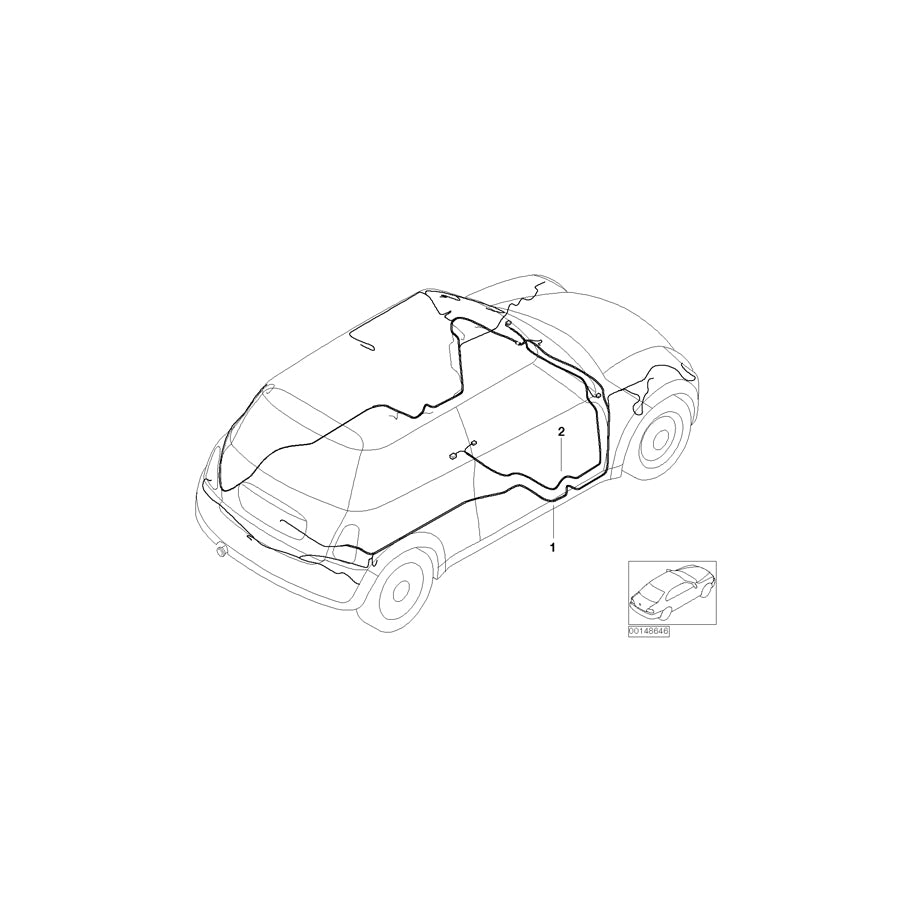 Genuine BMW 61116944453 R50 Main Wiring Harness (Inc. One 1.6i, One 1.4i & Cooper) | ML Performance EU Car Parts