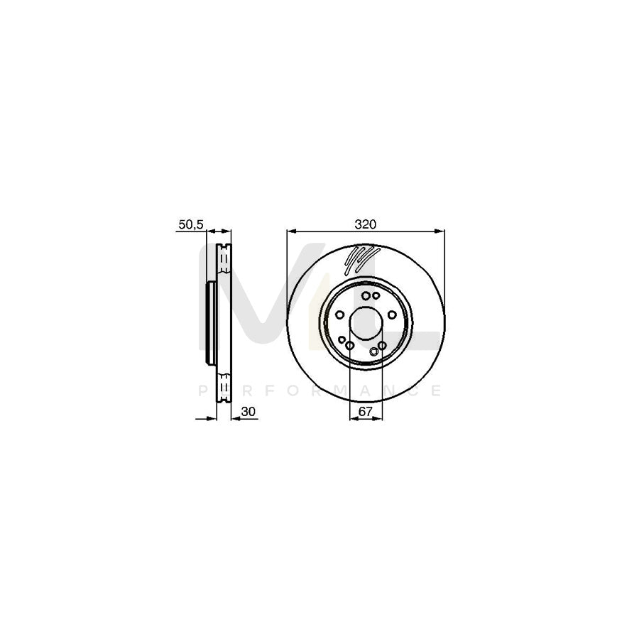 BOSCH 0 986 478 791 Brake Disc Internally Vented, Vented, Oiled, High-carbon | ML Performance Car Parts