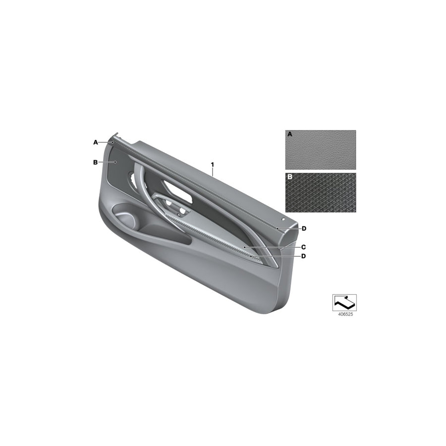 Genuine BMW 51417989829 F32 F33 Door Panel, Leather, Front Left INDIVIDUAL (Inc. 435iX, 428iX & 420iX) | ML Performance EU