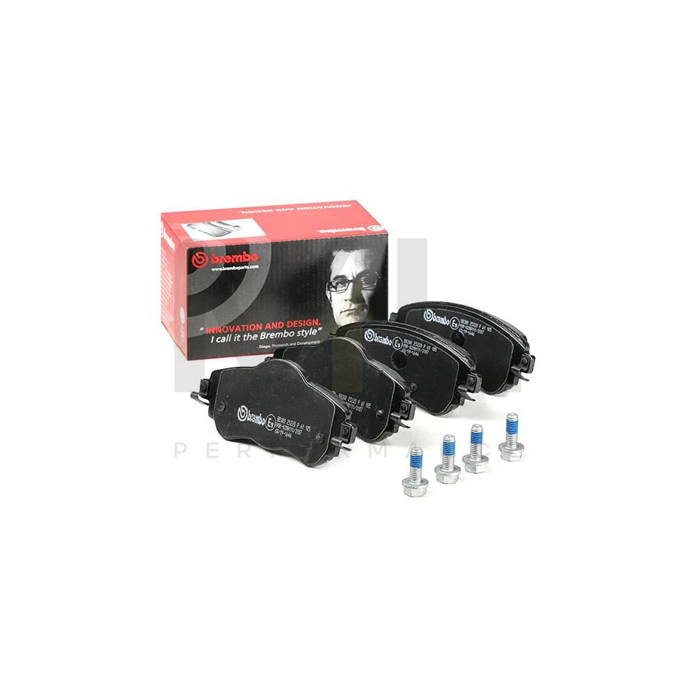 Brembo P 61 105 Brake Pad Set Excl. Wear Warning Contact, With Brake Caliper Screws | ML Performance Car Parts