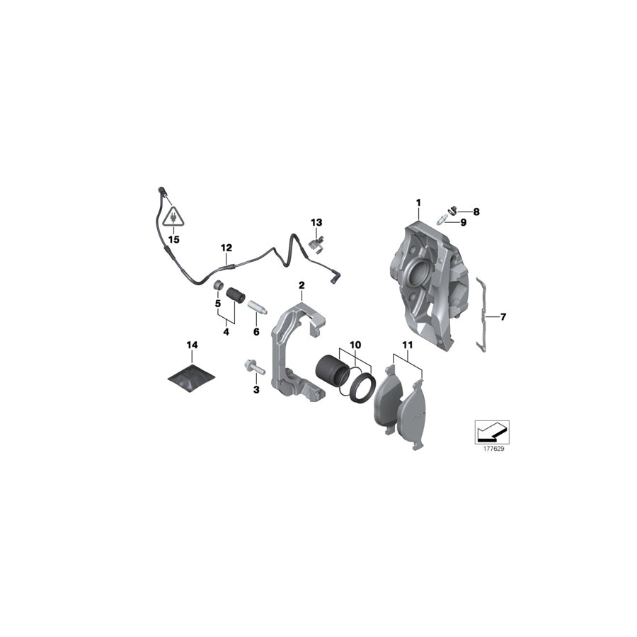 Genuine BMW 34116786827 F02 F01 F06 Caliper Housing Left (Inc. 750LiX 4.0, Hybrid 7 & Hybrid 7L) | ML Performance EU Car Parts