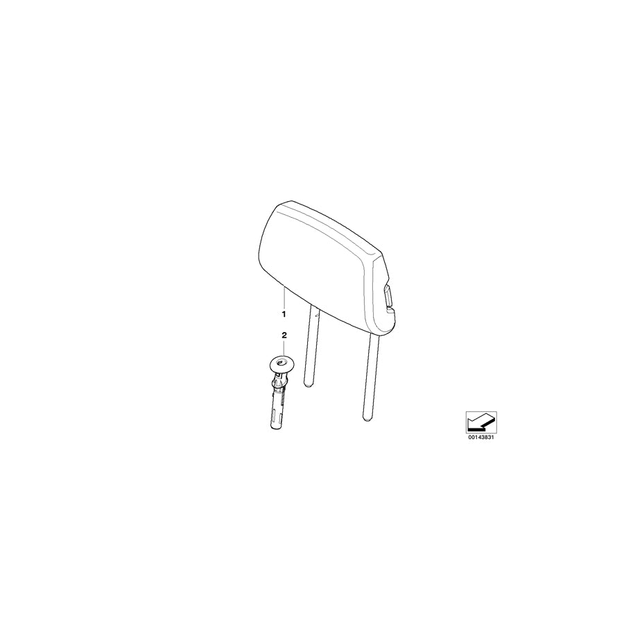 Genuine BMW 52207256595 E90 E91 Headrest Leather OYSTER (Inc. 320i, 335xi & 320d) | ML Performance EU Car Parts