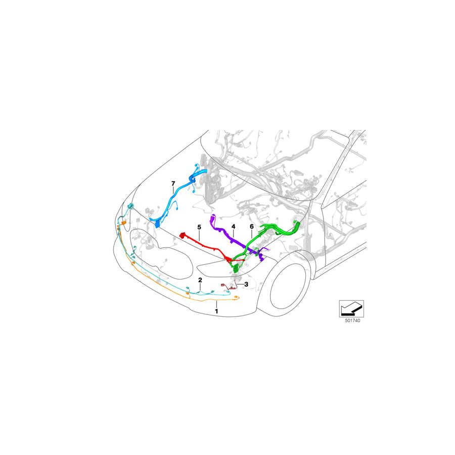 Genuine BMW 61128736650 F44 Set Of Cables, Front Bumper (Inc. M235iX, 218i & 220d) | ML Performance EU