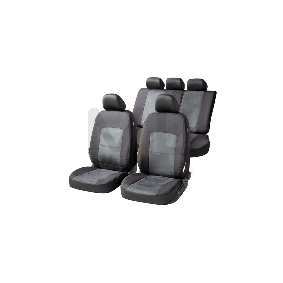 WALSER Ellington, ZIPP IT Premium 11865 Car seat cover Black/Grey, Polyester, Front and Rear | ML Performance Car Parts