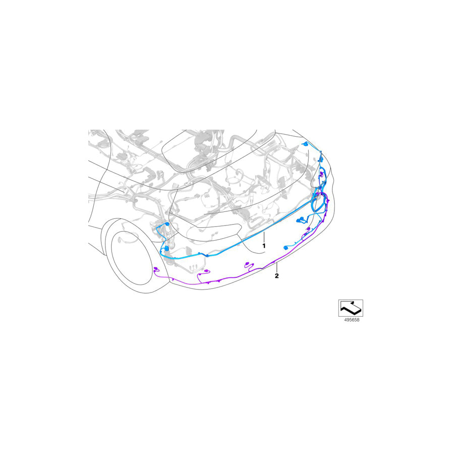Genuine BMW 61128716567 G29 Set Of Cables, Rear Bumper (Inc. Z4 30i, Z4 M40i & Z4 20i) | ML Performance EU
