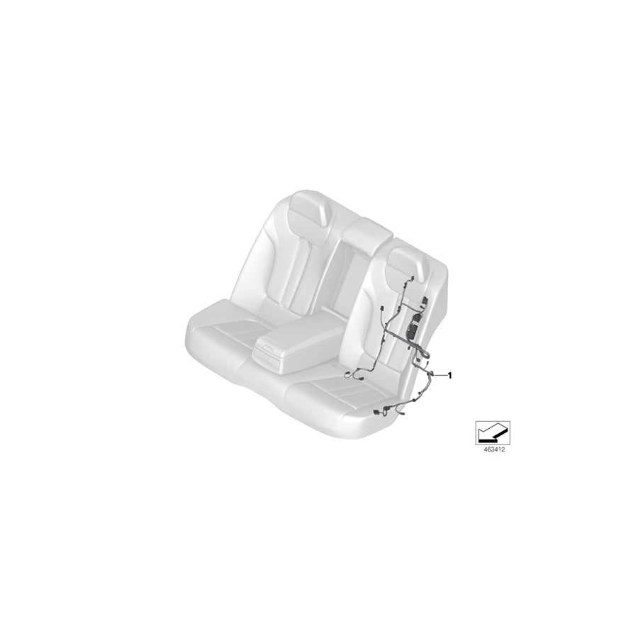 Genuine BMW 61128714156 G05 G07 Wiring Harness For Seat, Rear Right (Inc. X5 25dX, X5 M50iX & X5 M50dX) | ML Performance EU