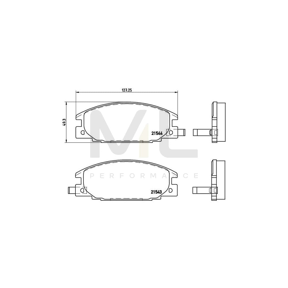 Brembo P 59 015 Brake Pad Set With Acoustic Wear Warning | ML Performance Car Parts