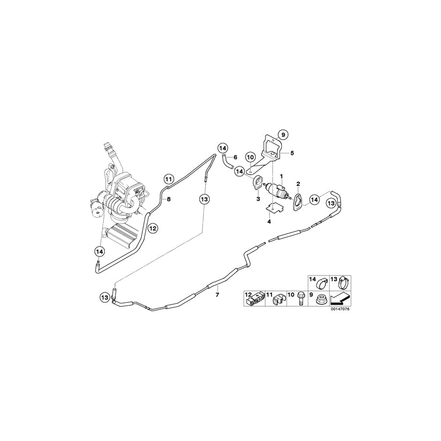Genuine BMW 34306751993 Drophead Coupé E91 Brake Pipe Bracket (Inc. 330xd, Drophead & 330i) | ML Performance EU Car Parts