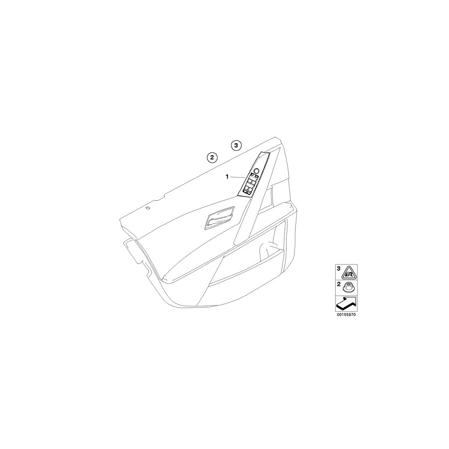 Genuine BMW 61316951922 E60 E61 Window Lifter Switch, Driver'S Side BRAUN (Inc. 530i, 525d & 520i) | ML Performance EU Car Parts