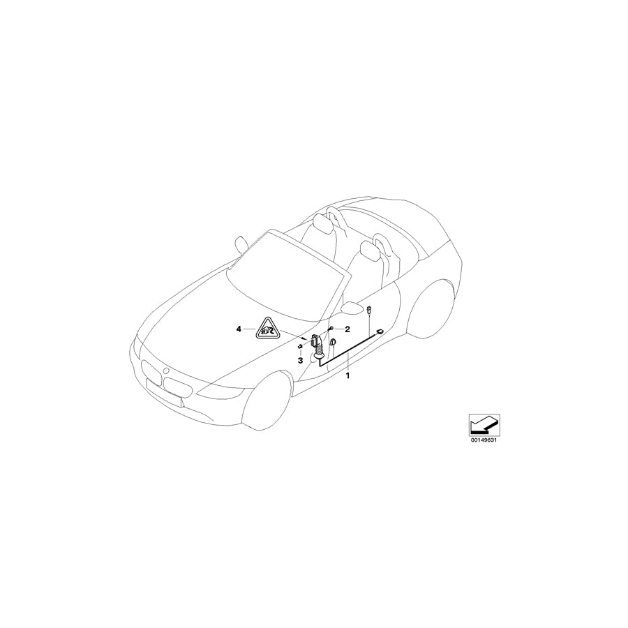 Genuine BMW 61126948059 E85 Co-Driver'S Side Door Cable Harness (Inc. Z4 2.5i, Z4 3.0i & Z4 2.0i) | ML Performance EU Car Parts