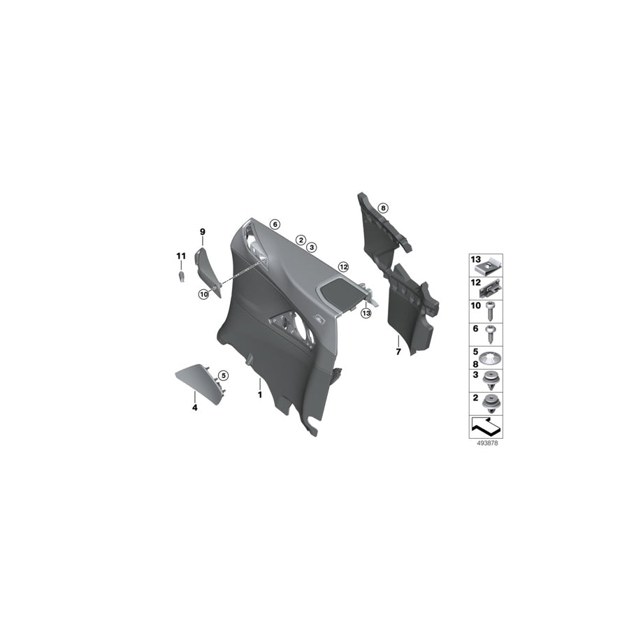 Genuine BMW 51418469107 F91 Lateral Trim Panel, Left SILVERSTONE (Inc. M8) | ML Performance EU