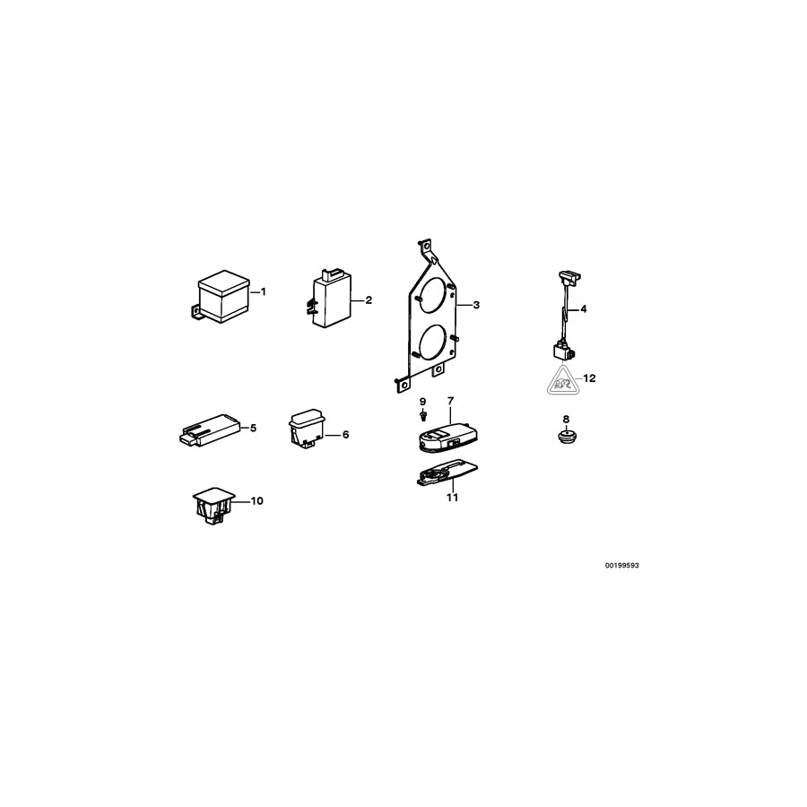Genuine BMW 66108354090 E34 E31 Infrared Receiver (Inc. 525ix, 518i & 535i) | ML Performance EU Car Parts