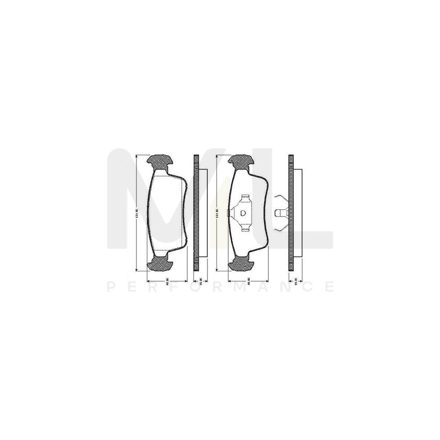 Bosch 0986Tb2578 Brake Pad Set For Suzuki Samurai Excl. Wear Warning Contact, With Accessories | ML Performance Car Parts