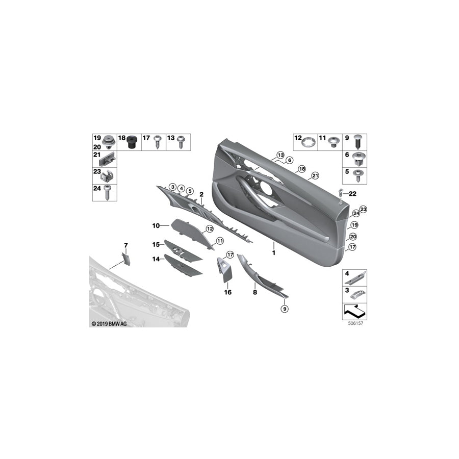 Genuine BMW 51419461711 F91 G16 G15 Accent Trim Molding, Left (Inc. 840dX, M8 & 840iX) | ML Performance EU