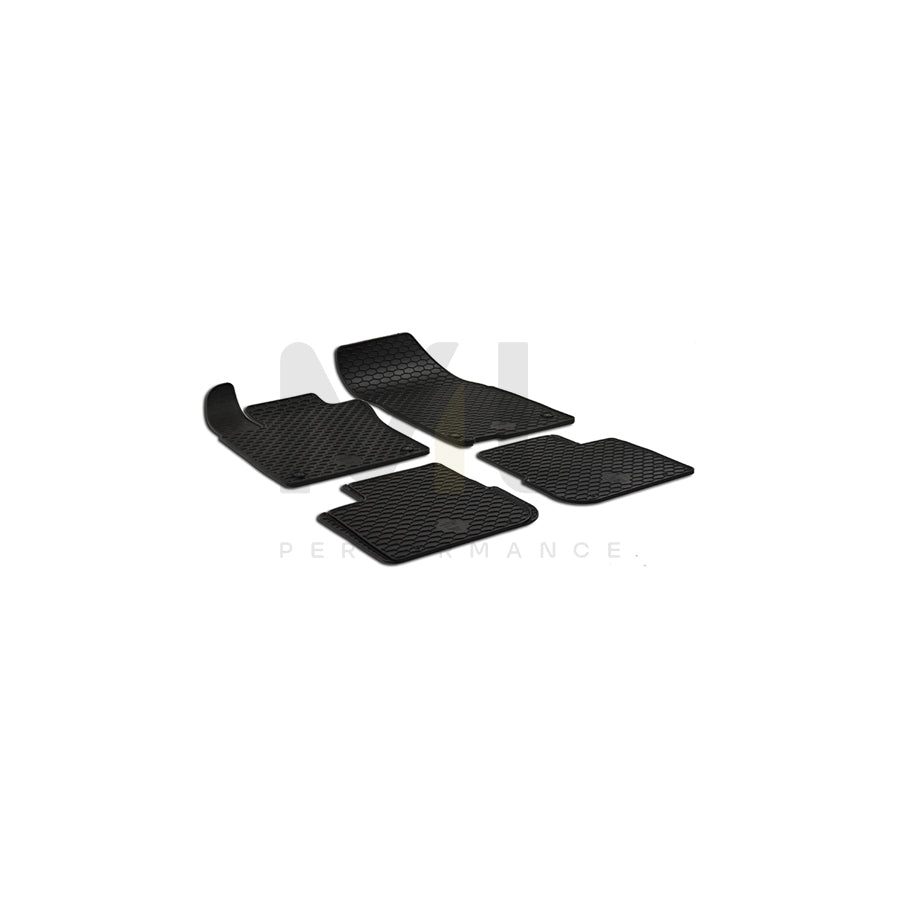WALSER 50762 Floor mat set for FIAT Tipo Saloon (356) Elastomer, Front and Rear, Quantity: 4, Black | ML Performance Car Parts