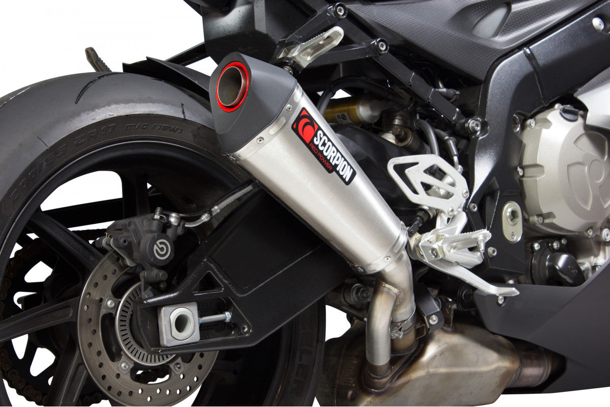 Scorpion RBM77SEO BMW S1000 RR Serket Taper Slip-On - Brushed Stainless Steel Sleeve | ML Performance EU EU