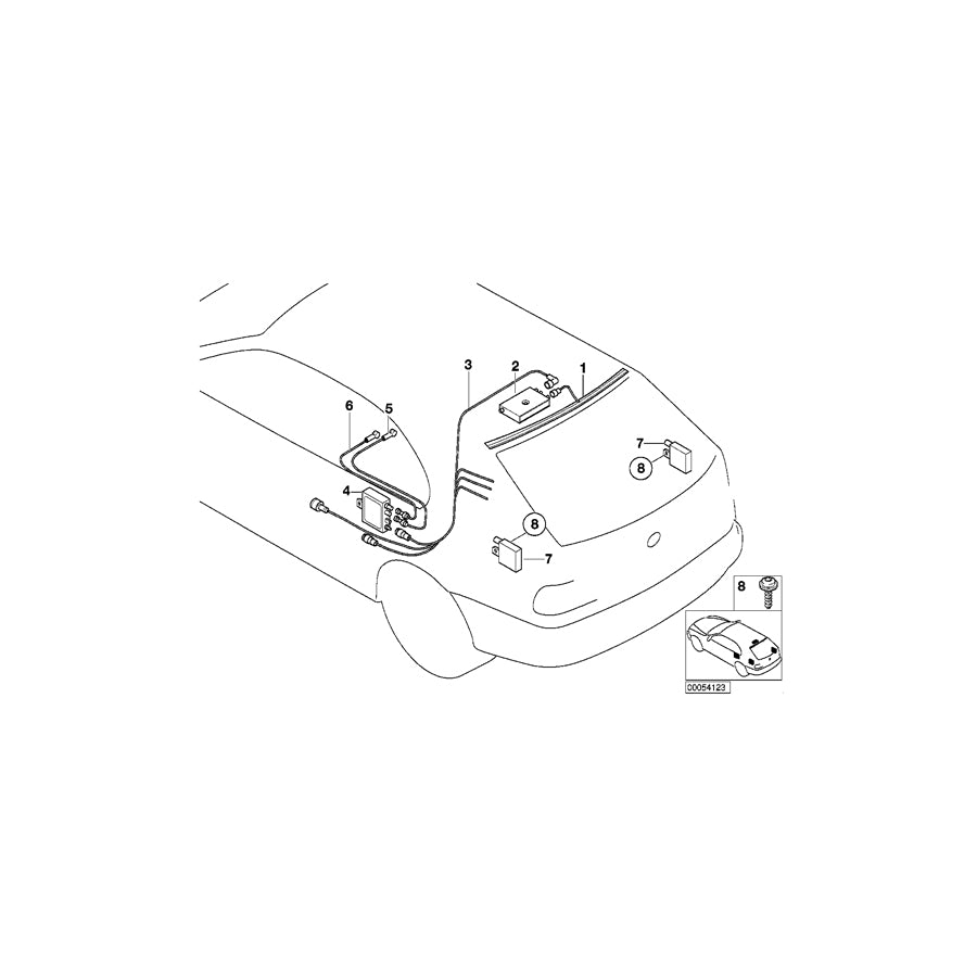 Genuine BMW 61126907452 E53 Antenna Cable Diversity (Inc. X5 4.6is, X5 3.0d & X5 4.4i) | ML Performance EU Car Parts