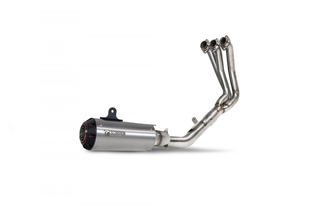 Scorpion PYA116SYSSEO Yamaha MT-09 Red Power Full System - Brushed Stainless Steel Sleeve | ML Performance EU EU