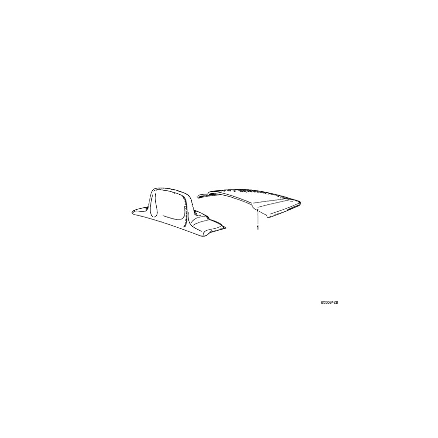 Genuine BMW 65131386213 E24 Cover Left LOTOSWEISS (Inc. M635CSi, 635CSi & M6) | ML Performance EU Car Parts