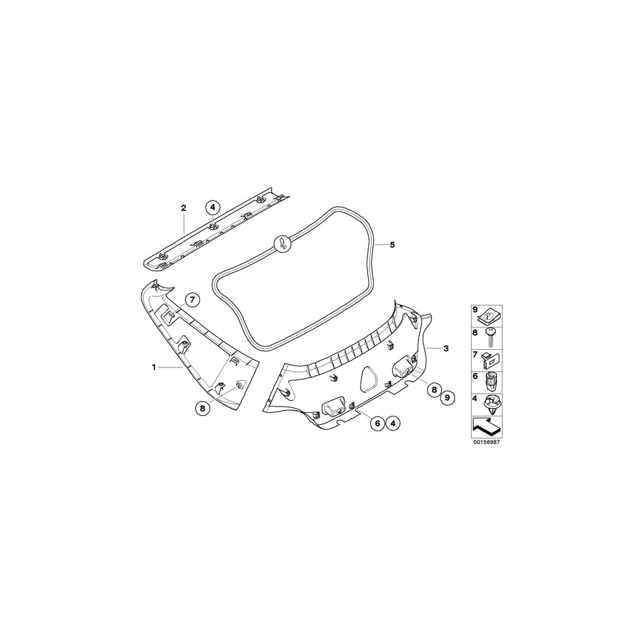 Genuine BMW 51763425290 E86 Trunk Lid Gasket (Inc. Z4 3.0si & Z4 M3.2) | ML Performance EU Car Parts