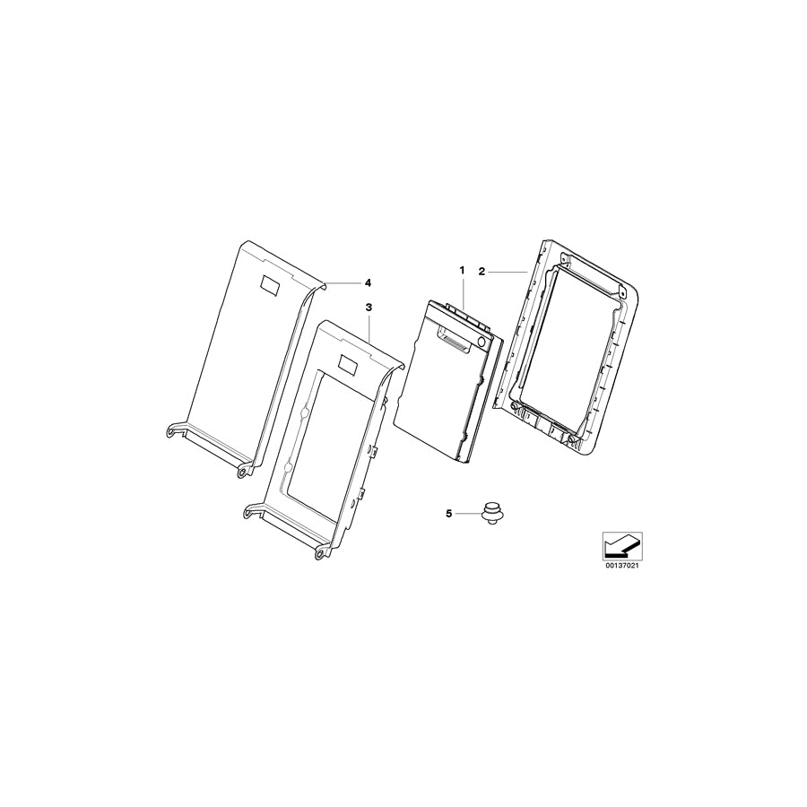 Genuine BMW 52207147377 E61 Armrest Panel AMETHYST (Inc. 525xi, 550i & 523i) | ML Performance EU Car Parts