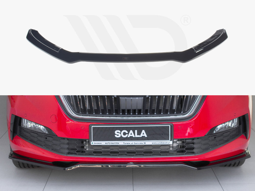 Maxton Design SK-SC-1-FD2T Front Splitter V.2 Skoda Scala (2019-up) | ML Performance UK Car Parts