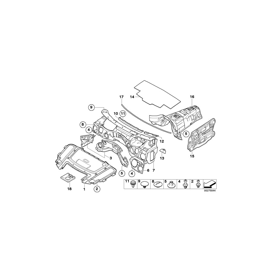 Genuine BMW 51487117335 E90 E92 Sound Insulation, Tunnel (Inc. 330xd, 320xd & 325xi) | ML Performance EU Car Parts