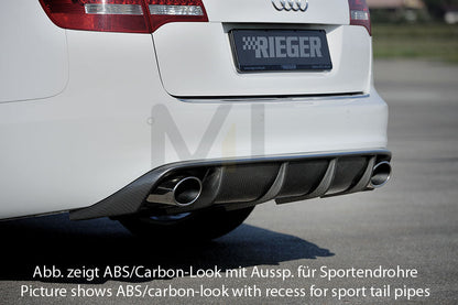 Rieger 00055334 Audi 4F A6 Rear Diffuser 3 | ML Performance EU Car Parts