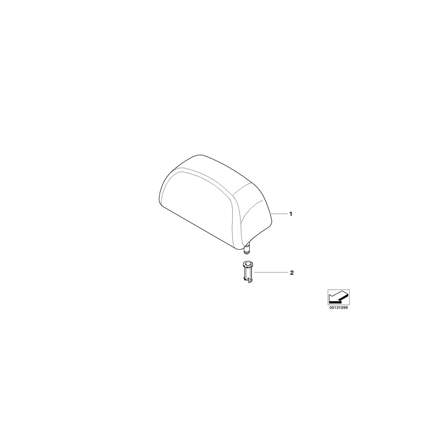 Genuine BMW 52208037404 E63 E64 Headrest Leather SCHWARZ (Inc.  & M6) | ML Performance EU Car Parts