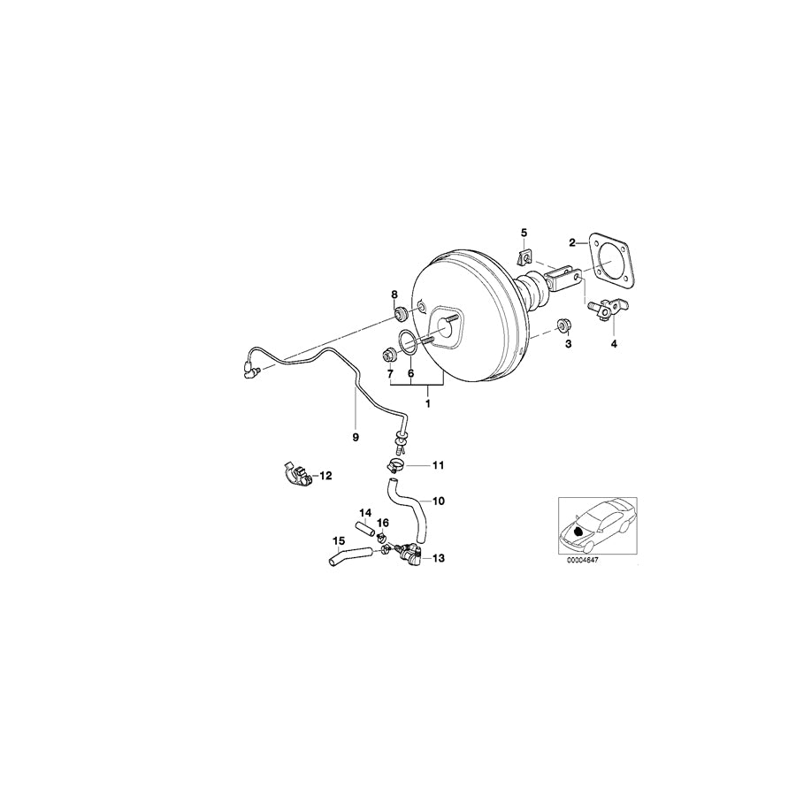 Genuine BMW 34331163984 E39 Vacuum Hose (Inc. 540iP, 540i & 535i) | ML Performance EU Car Parts
