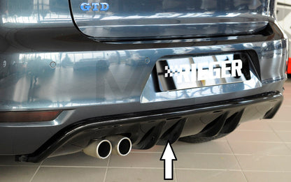 Rieger 00088019 VW Mk6 Golf GTD Rear Diffuser 1 | ML Performance EU Car Parts