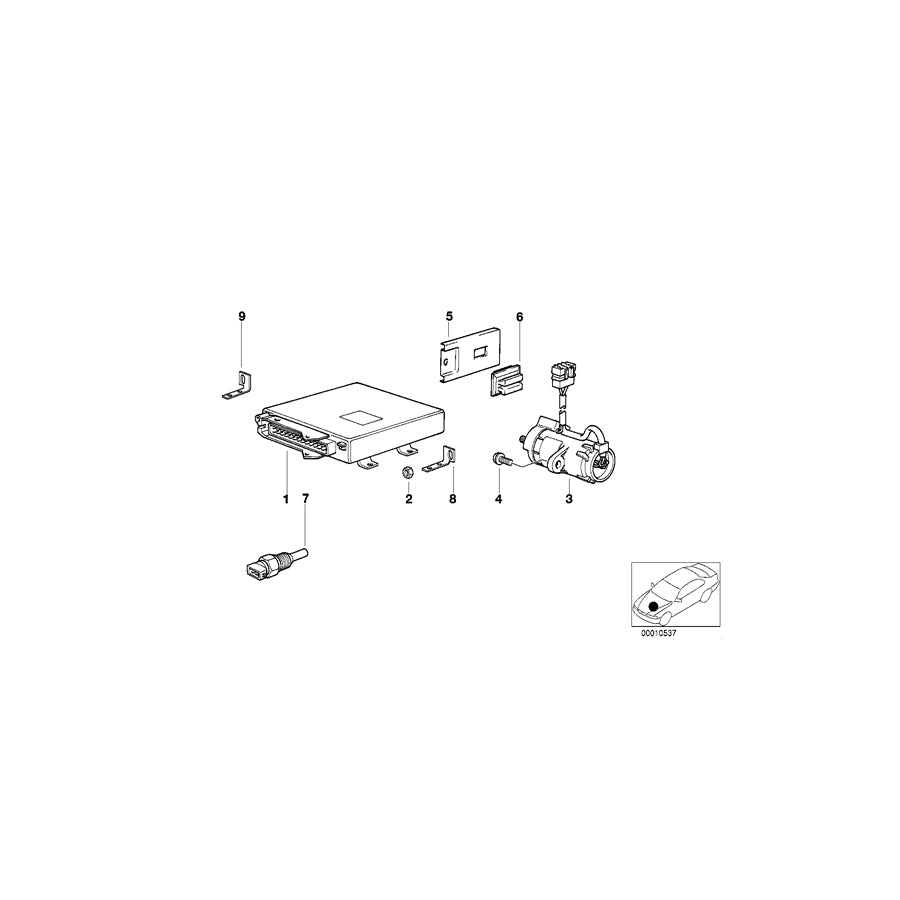 Genuine BMW 12711725391 E32 Control Unit Eml (Inc. 750i & 750iL) | ML Performance EU Car Parts