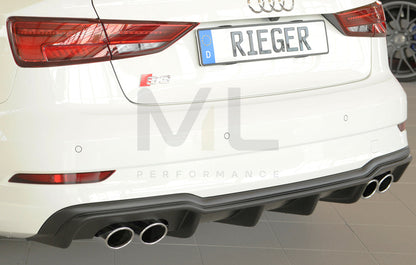 Rieger 00056825 Audi 8V S3 Rear Diffuser 2 | ML Performance EU Car Parts
