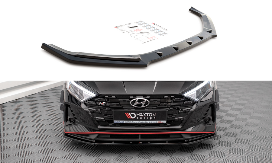 Maxton Design HY-I20-3-N-FD1T Front Splitter V.1 Hyundai I20N MK3 | ML Performance UK Car Parts