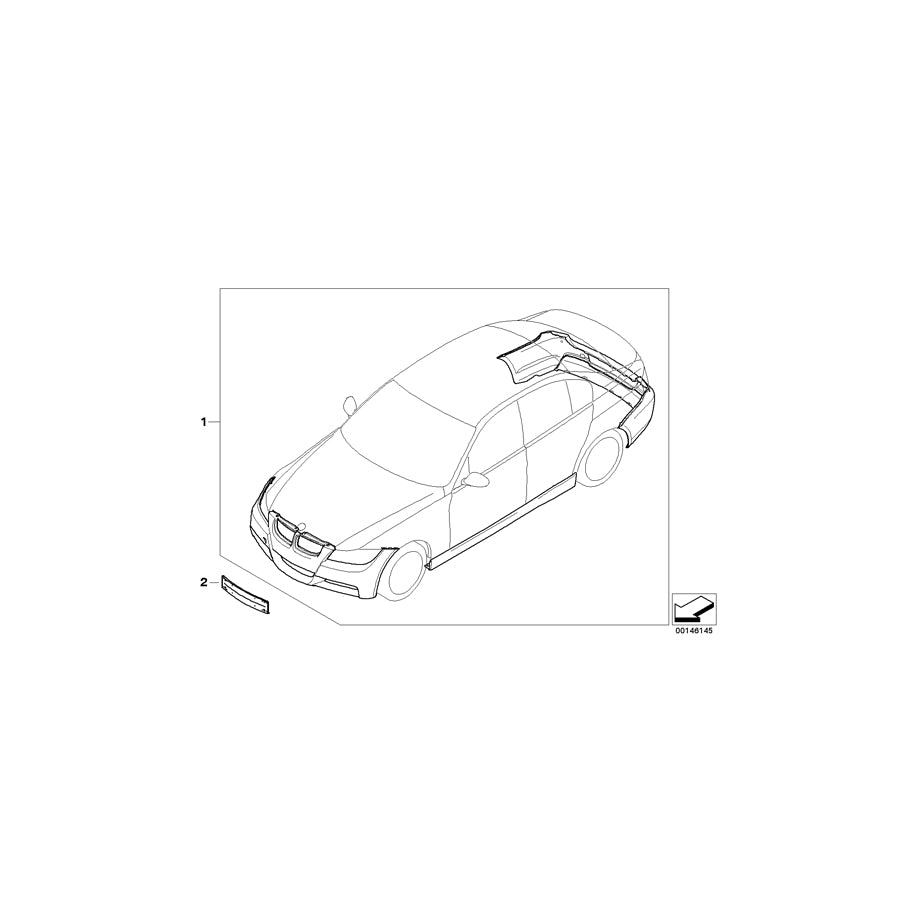 Genuine BMW 51718044639 E90 E91 Cover, Bottom Left -M- (Inc. 335i, 335xi & 335d) | ML Performance EU Car Parts
