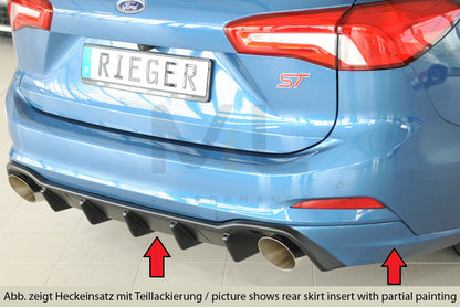 Rieger 00034216 Ford DEH Focus 4 Rear Diffuser (Inc. Focus 4 ST) 1 | ML Performance EU Car Parts