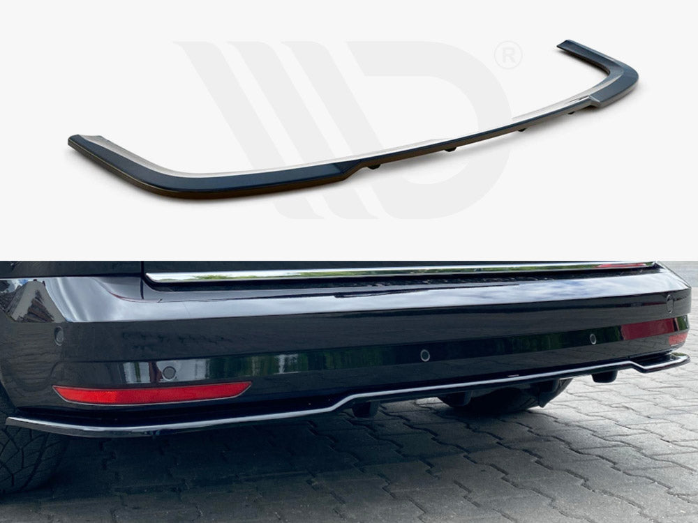 Maxton Design VW-CA-4-RD1T Central Rear Splitter (w/ Vertical Bars) VW Caddy MK4 (2015-2020) | ML Performance UK Car Parts