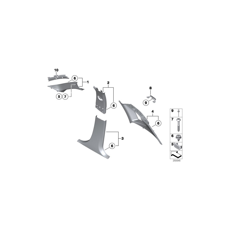 Genuine BMW 51432992438 E84 Right Column A Cover SAVANNABEIGE (Inc. X1 18i, X1 16d & X1 25iX) | ML Performance EU