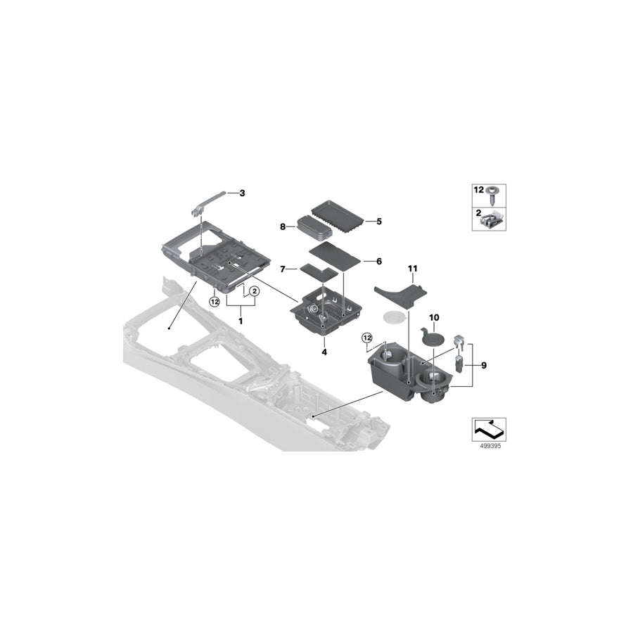 Genuine BMW 51166809003 G29 Frame, Oddments Tray (Inc. Z4 20i, Z4 30i & Z4 M40i) | ML Performance EU Car Parts