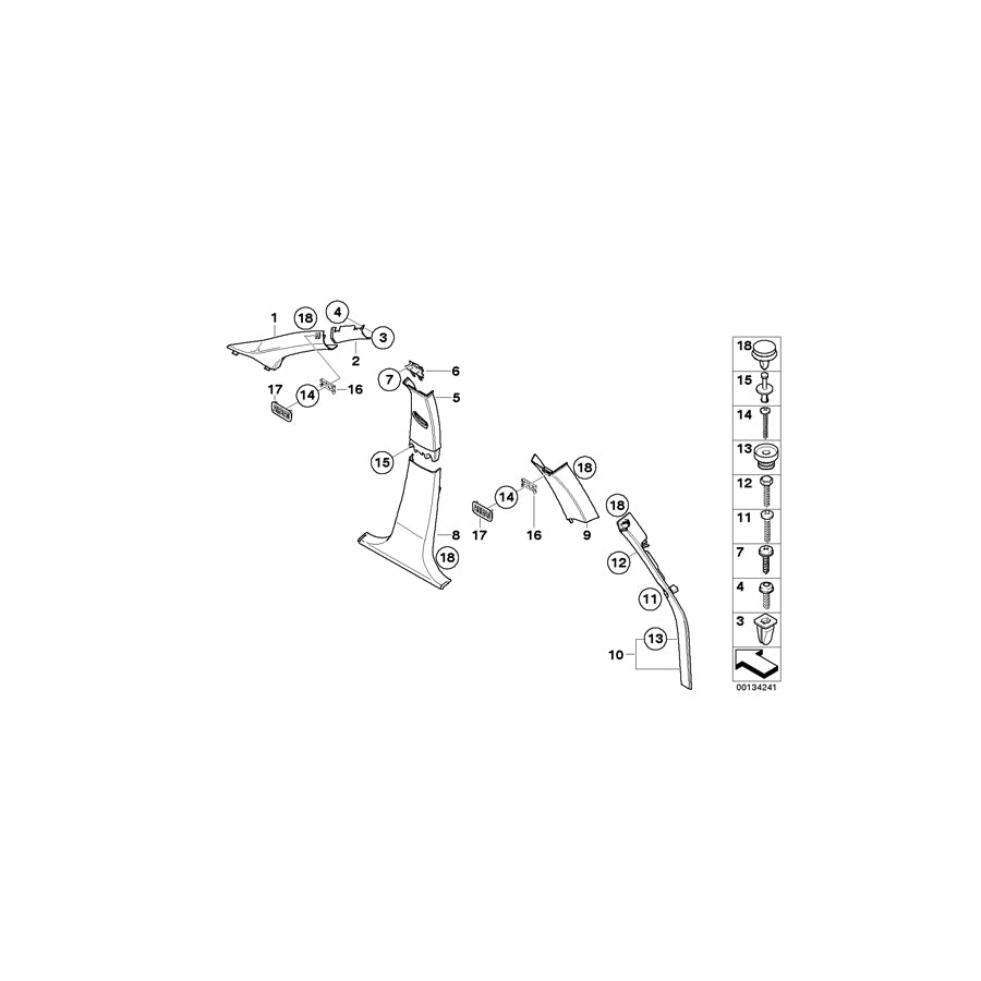 Genuine BMW 51433400979 E83 Column B Cover Bracket (Inc. X3 1.8d, X3 3.0sd & X3 3.0si) | ML Performance EU