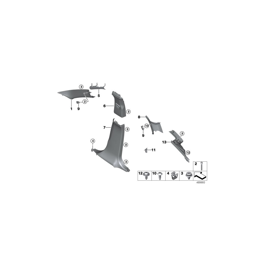 Genuine BMW 51437363926 F26 Right Column A Cover SAVANNABEIGE (Inc. X4 35iX, X4 20iX & X4 35dX) | ML Performance EU