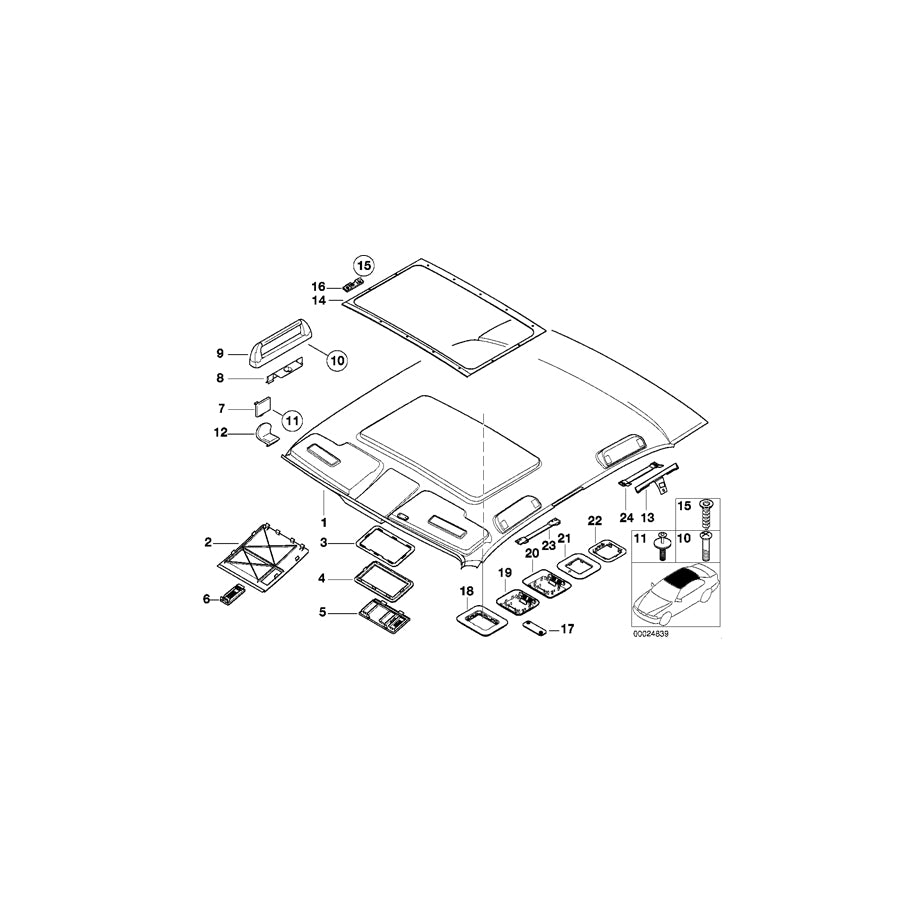Genuine BMW 51168162566 E38 Handle HELLGRAU (Inc. 740d, 728iL & 735iL) | ML Performance EU Car Parts