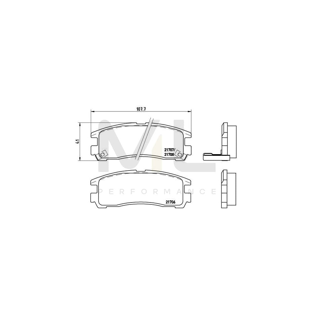 Brembo P 54 012 Brake Pad Set With Acoustic Wear Warning | ML Performance Car Parts