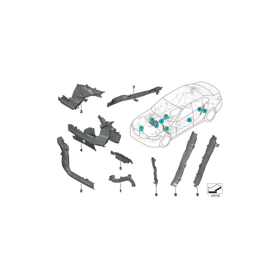Genuine BMW 61136991120 G20 Wiring Duct, Wheelhousing, Rear Right (Inc. 320i, 330dX & M340i) | ML Performance EU