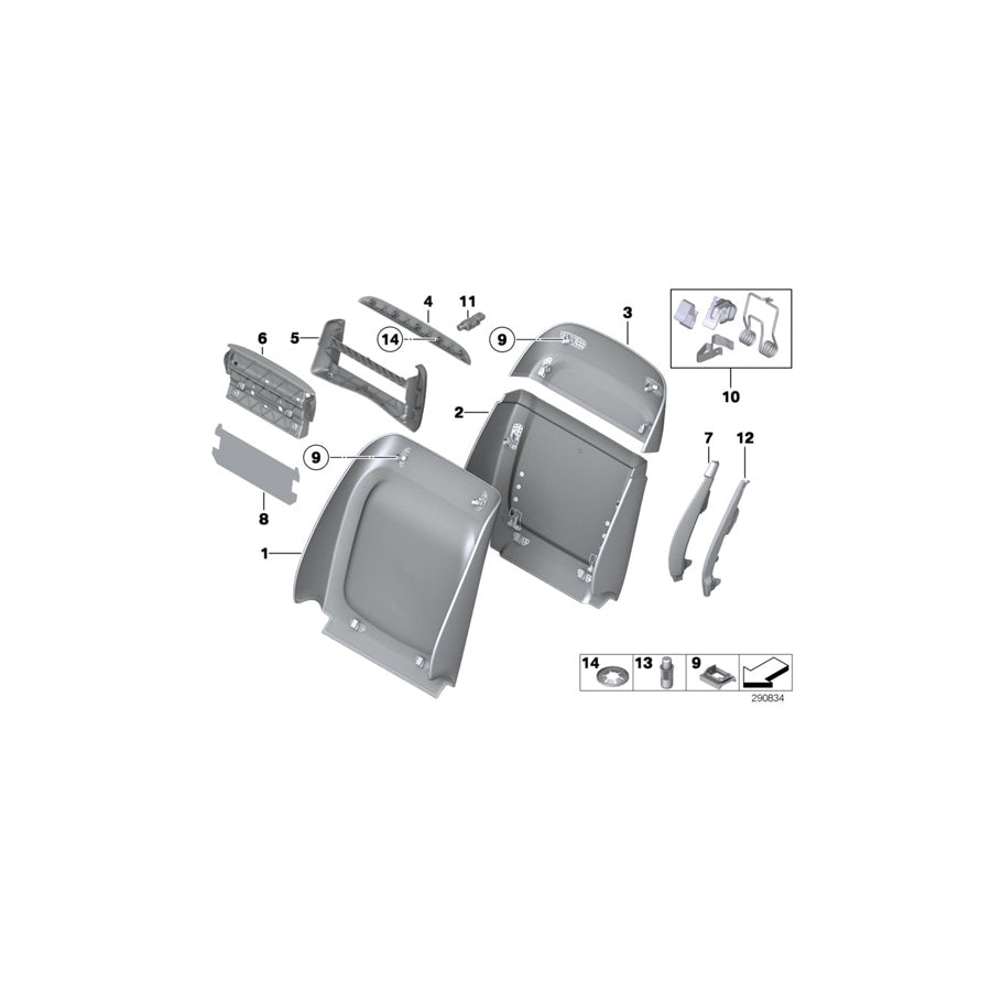 Genuine BMW 52109173673 F02 F01 F04 Rear Section, Basis SATTELBRAUN (Inc. 750LiX, 730i & 740Li) | ML Performance EU Car Parts